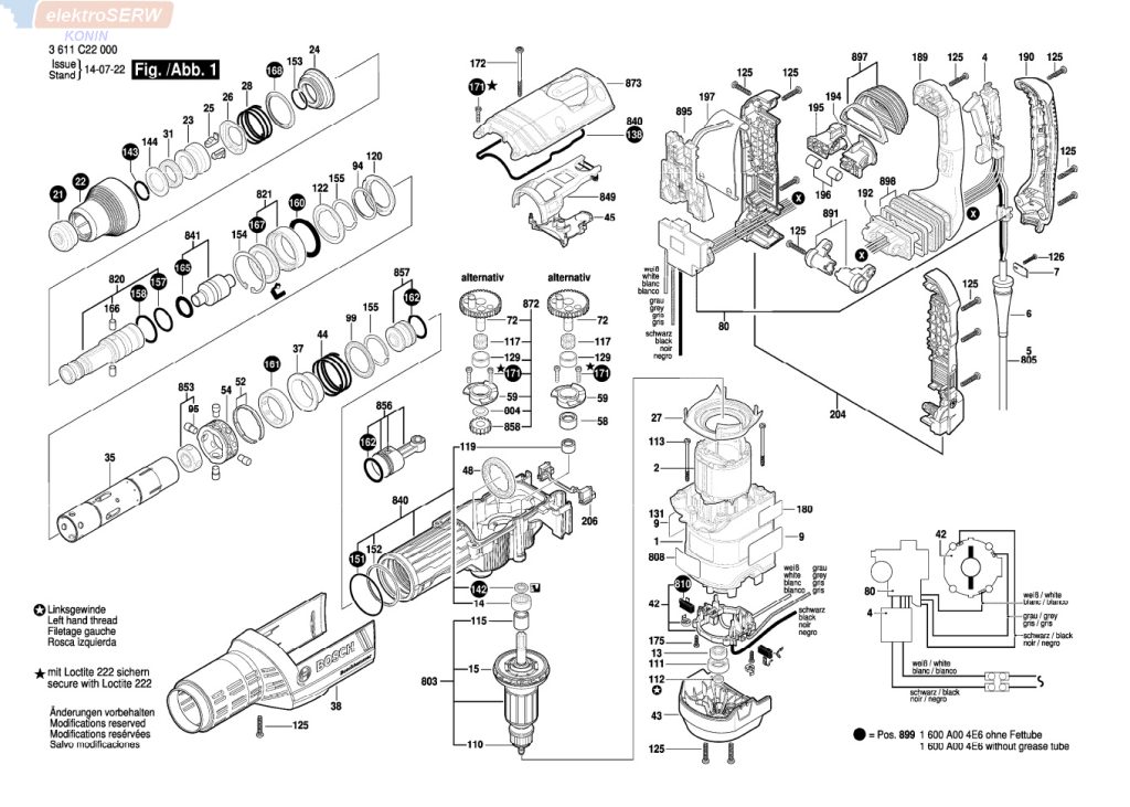 Bosch koło zębate mimośrodu do młota kującego / udarowego GSH 7 VC