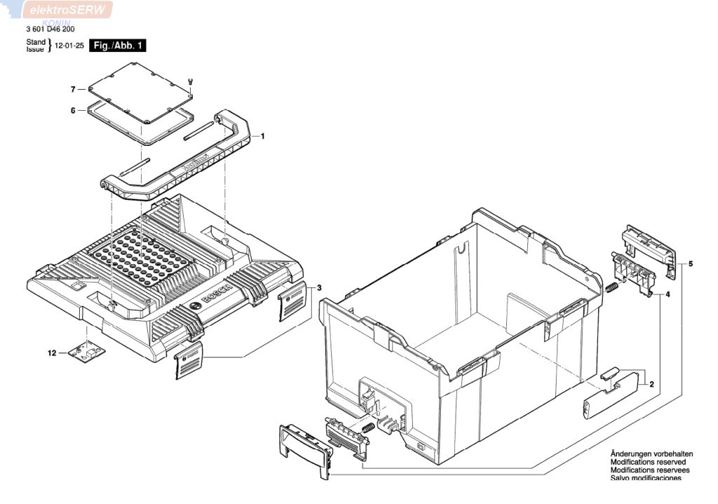 Bosch zestaw części zamykających do walizki na elektronarzędzia GLI PortaLED