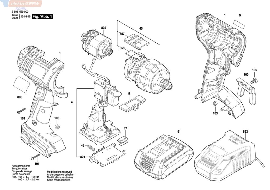 Bosch moduł elektroniczny do wkrętarki akumulatorowej GSR 14,4 V-LI HX