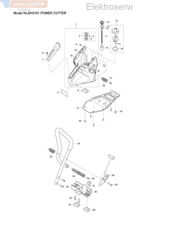 Makita wąż powietrza do przecinarki / piły spalinowej EK6101