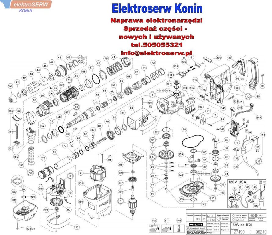 Hilti wirnik  do młota TE 76 330348