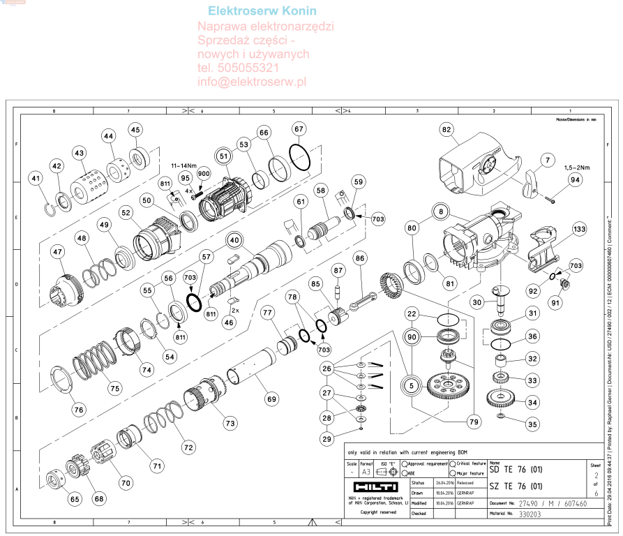 Hilti stojan do młotowiertarki TE 76 330348