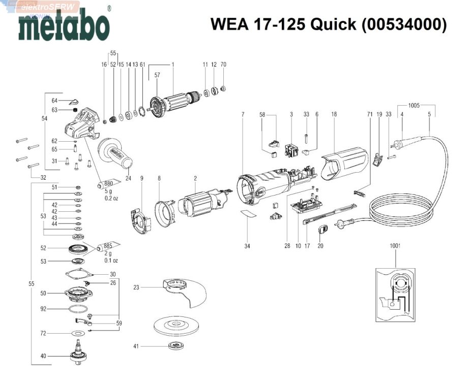Metabo wirnik do szlifierki kątowej WEA 17-125 Quick (00534000)