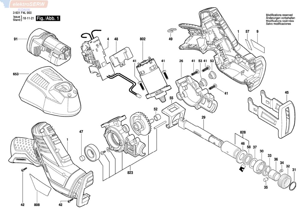 Bosch silnik do piły szablastej GSA 10,8 V-LI