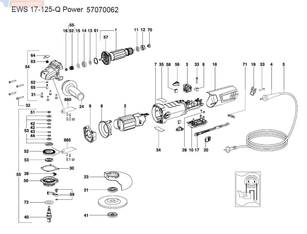 Würth szlifierka kątowa EWS 17-125-Q Power 57070062