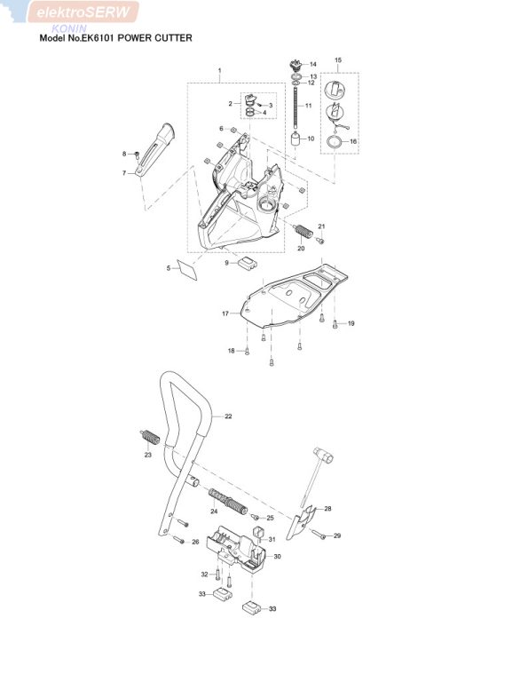 Makita koło zamachowe do przecinarki spalinowej EK6100 EK6101