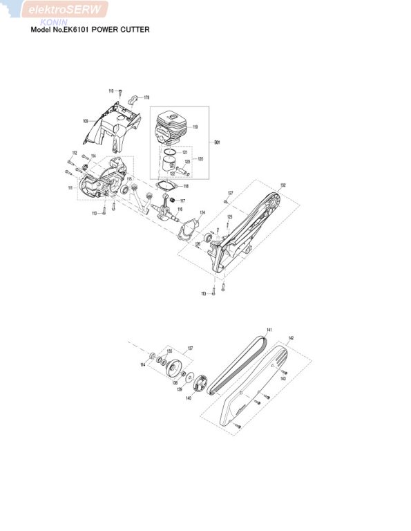 Makita koło zamachowe do przecinarki spalinowej EK6100 EK6101