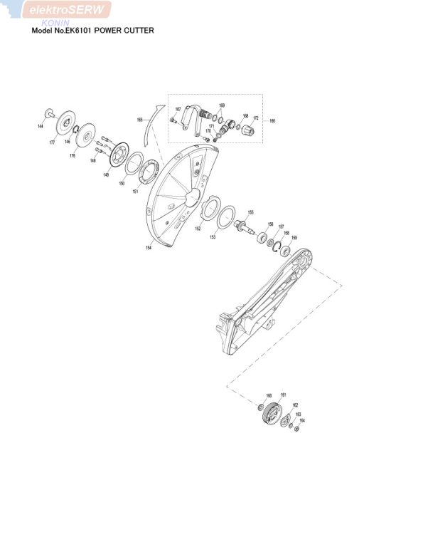 Makita koło zamachowe do przecinarki spalinowej EK6100 EK6101