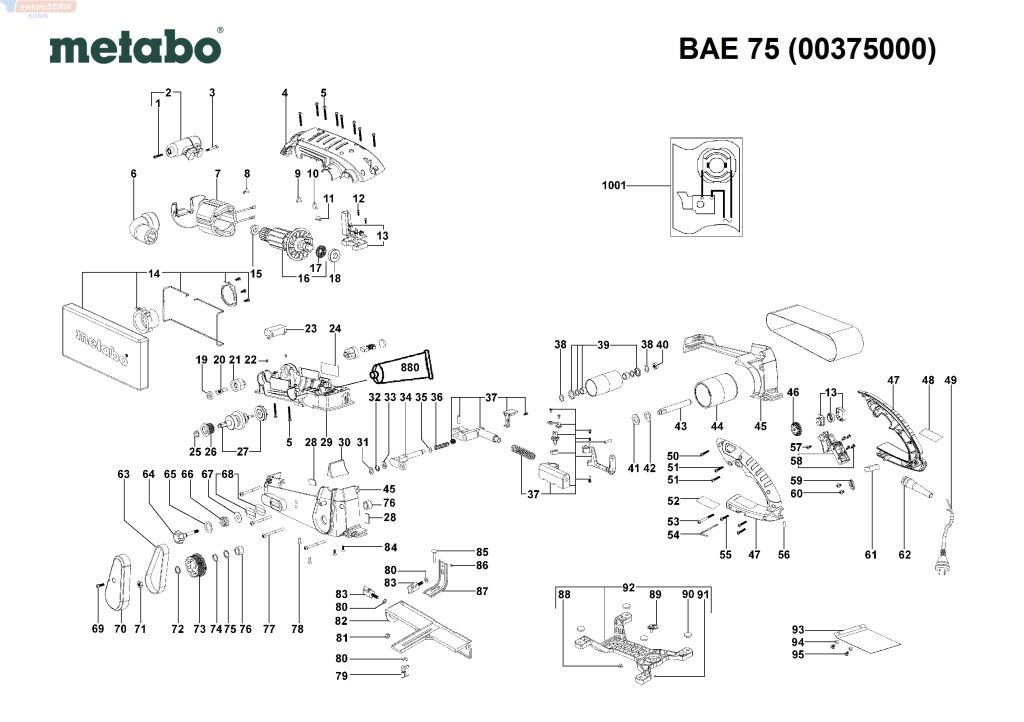 Metabo szlifierka taśmowa BAE 75 (00375000)