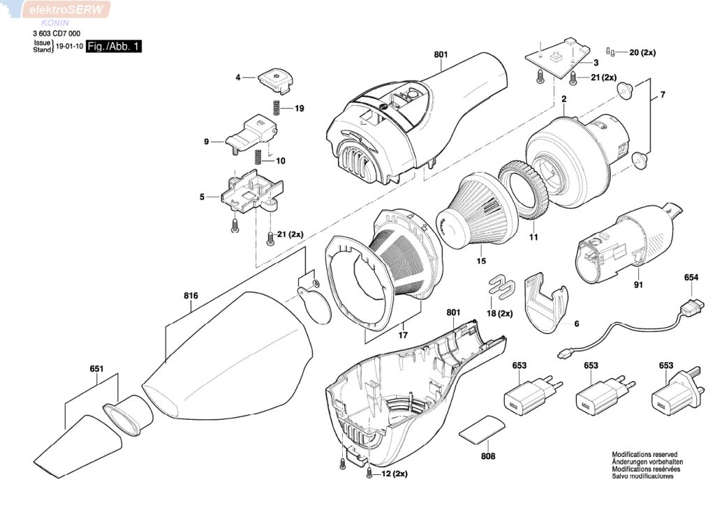 Bosch adapter do ładowania do odkurzacza YOUseries Vac