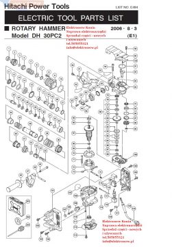 Hitachi DH30PC2 wszystkie części zamienne nowe i używane