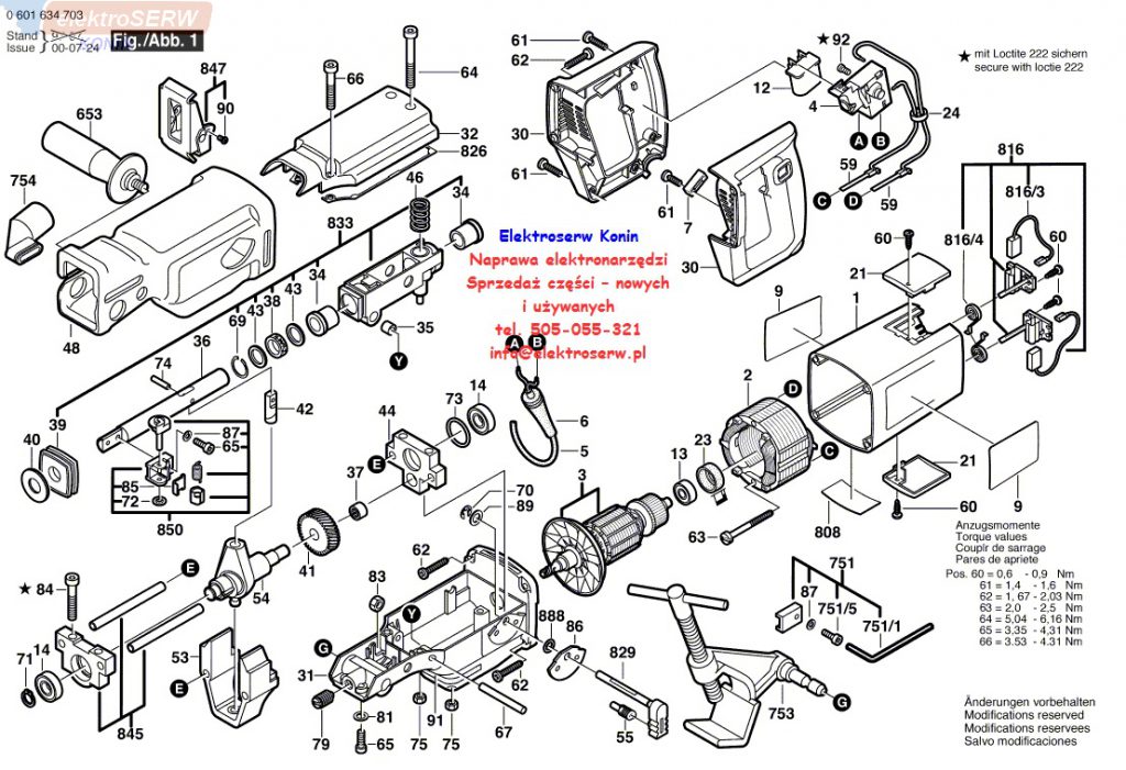 Bosch części do piły szablastej GSA1100PE