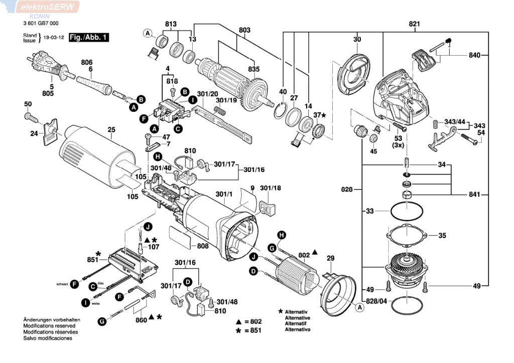 Bosch regulator prędkości do szlifierki kątowej GWX 14-125