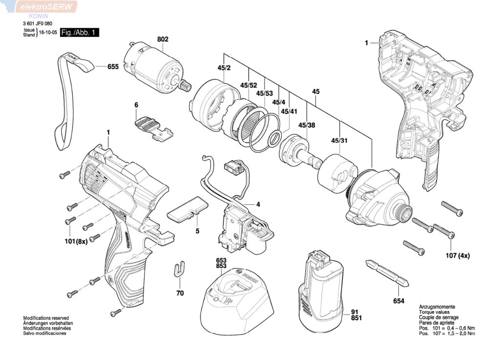 Bosch silnik do zakrętarki udarowej GDR 120-LI