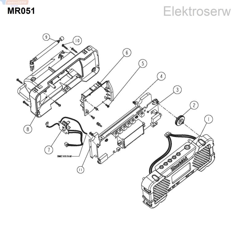 Makita układ scalony do radia budowlanego MR051