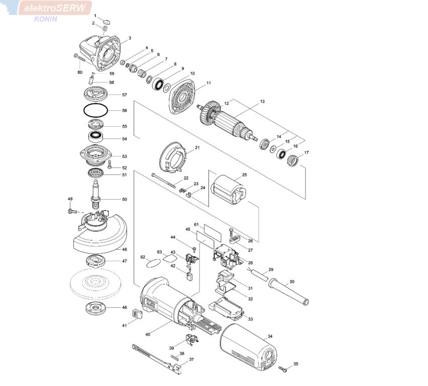 Makita kontroler elektroniczny do szlifierki kątowej 9565HR