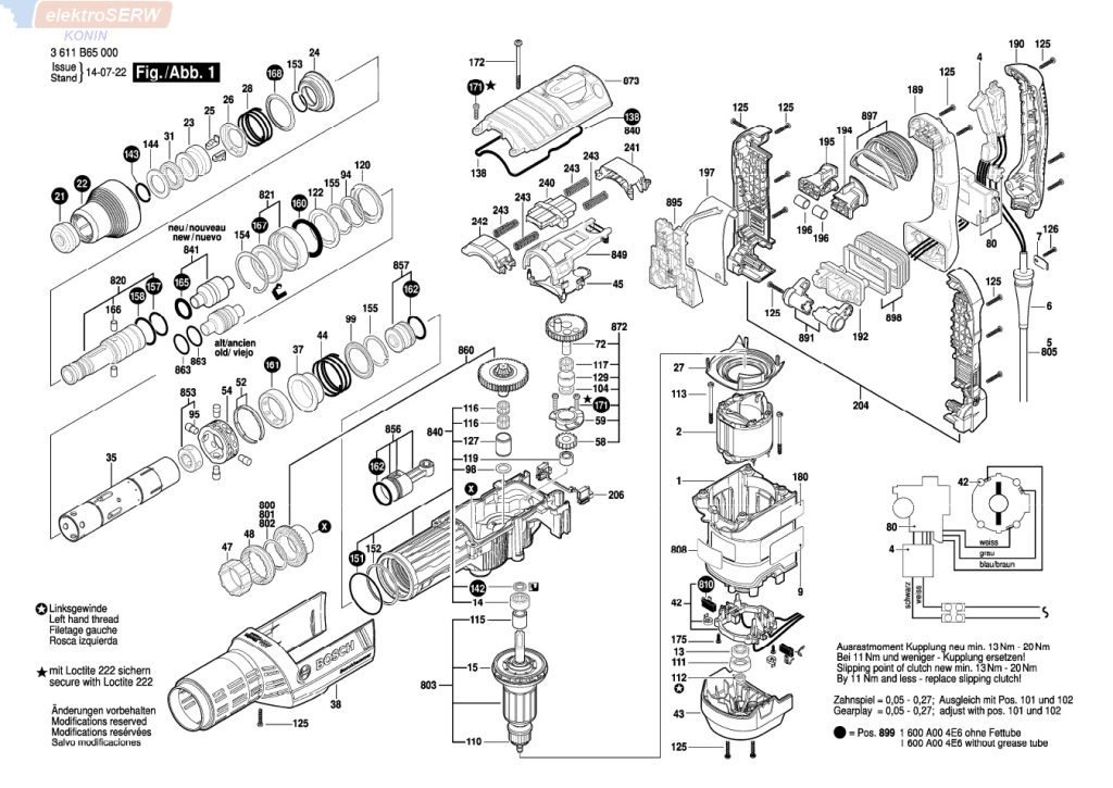 Bosch wentylator do młota udarowo-obrotowego GBH 8-45 DV