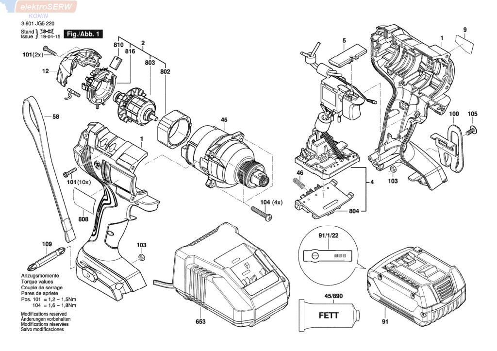 Bosch moduł elektroniczny do zakrętarki GDR 18V-160