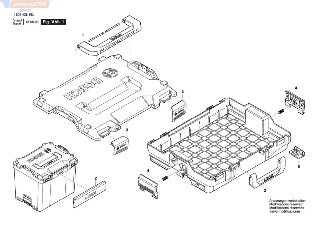 Bosch klipsy do walizki na elektronarzędzia L-Boxx 102