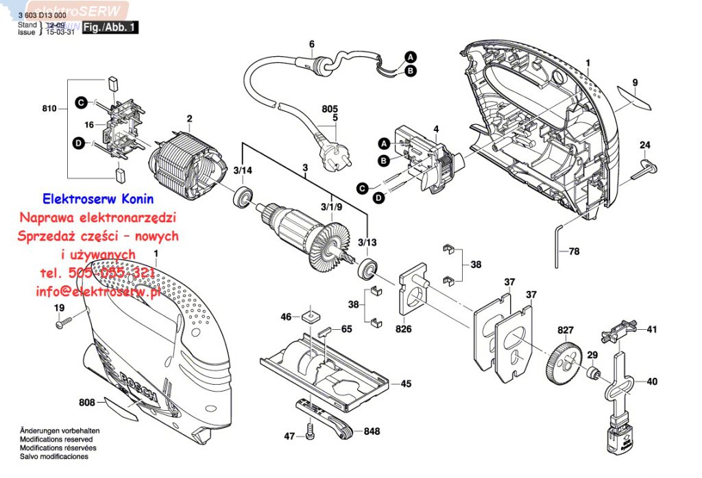 Bosch części zamienne do wyrzynarki PST650