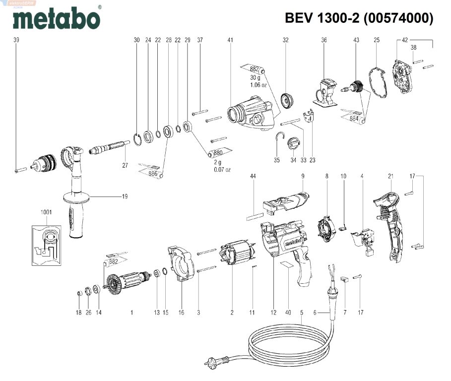 Metabo wiertarka BEV 1300-2 (00574000)