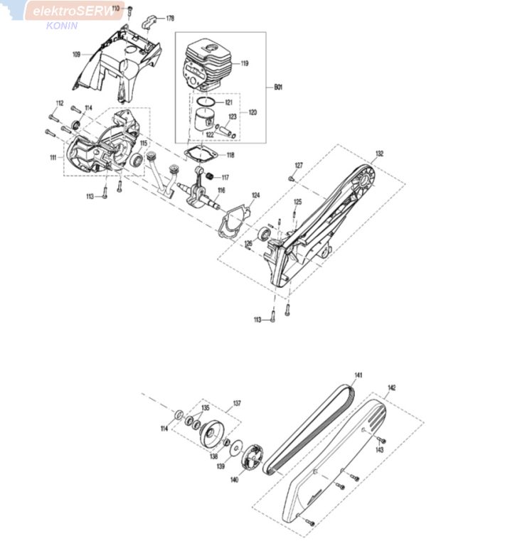 Makita koło rozrusznika do przecinarki spalinowej EK6101