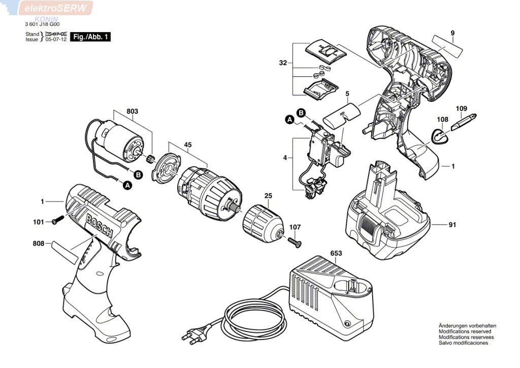 Bosch silnik do akumulatorowej wiertarko-wkrętarki GSR 12-2