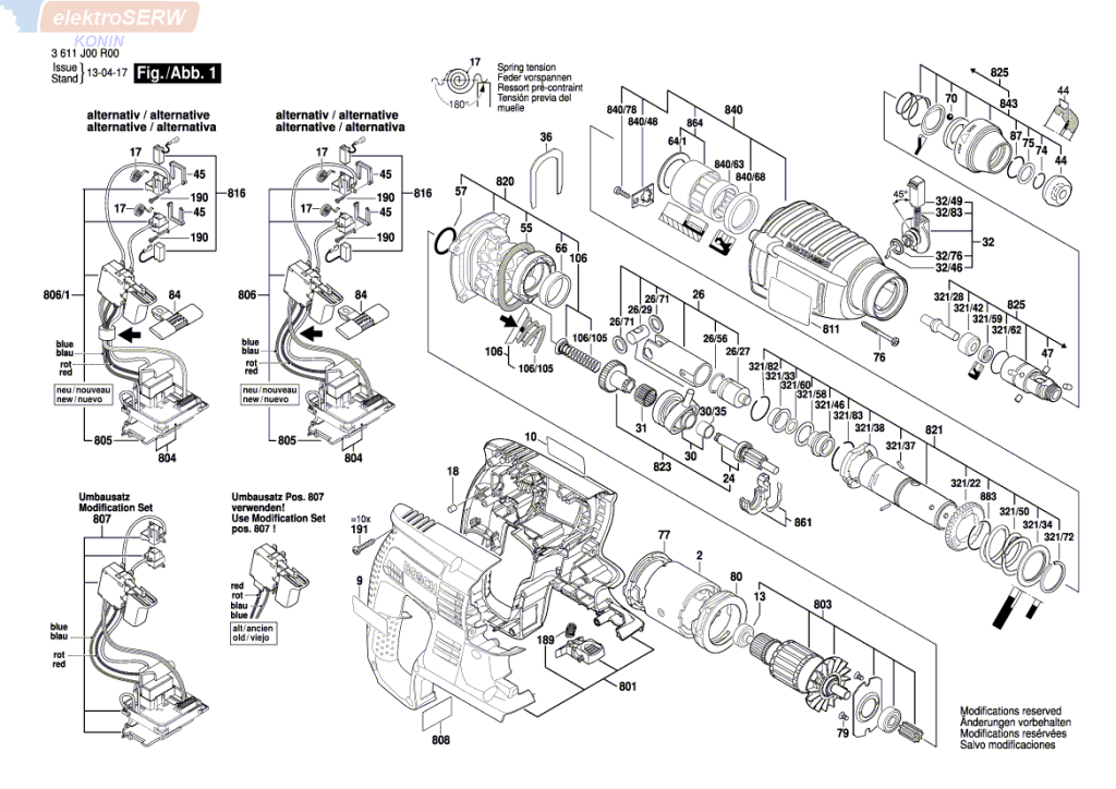 Bosch twornik / wirnik z wentylatorem do młotowiertarki GBH 36 V-LI