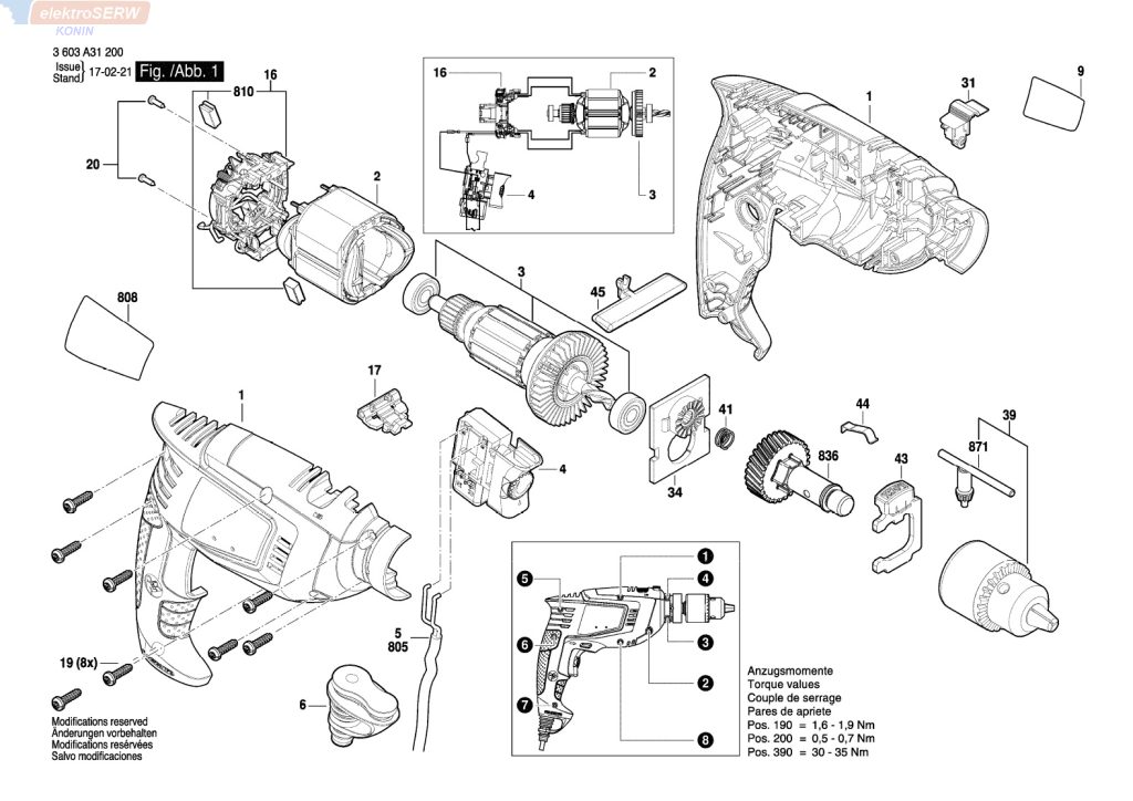 Bosch włącznik do wiertarki udarowej UniversalImpact 650