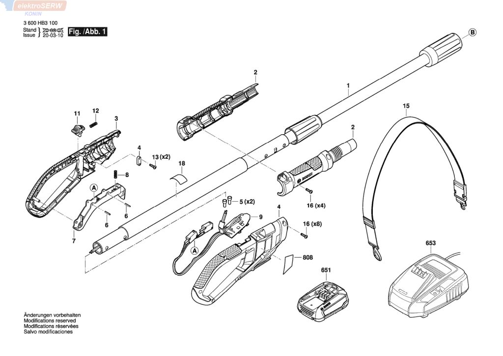 Bosch rotator do sekatora teleskopowego UniversalHedgePole 18