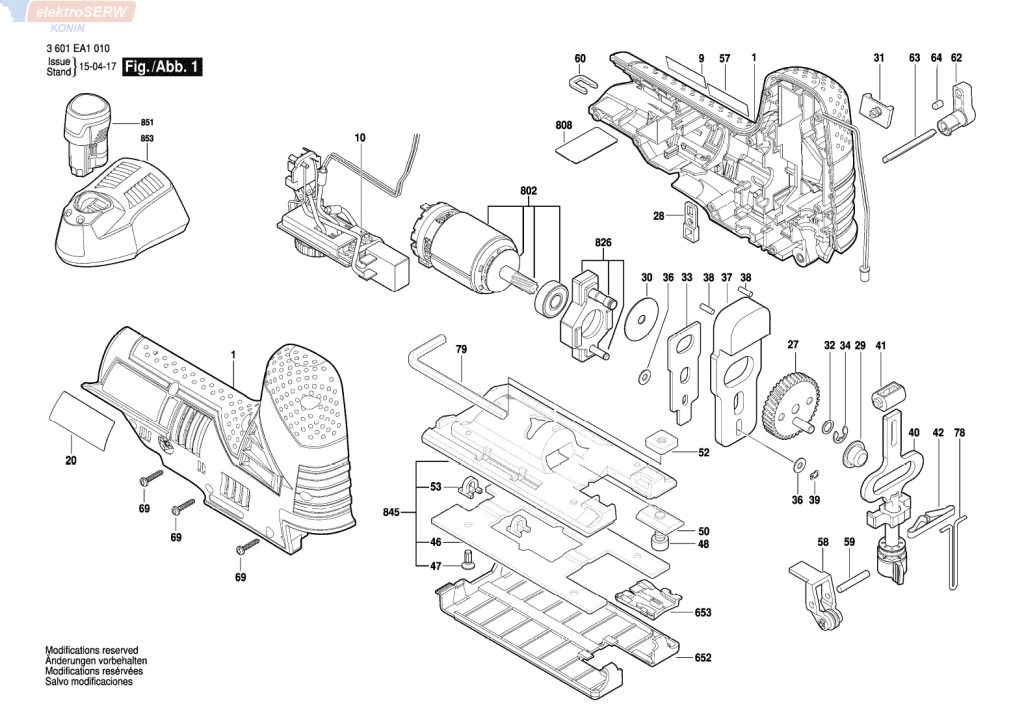 Bosch drążek podnoszący do akumulatorowej wyrzynarki JS120