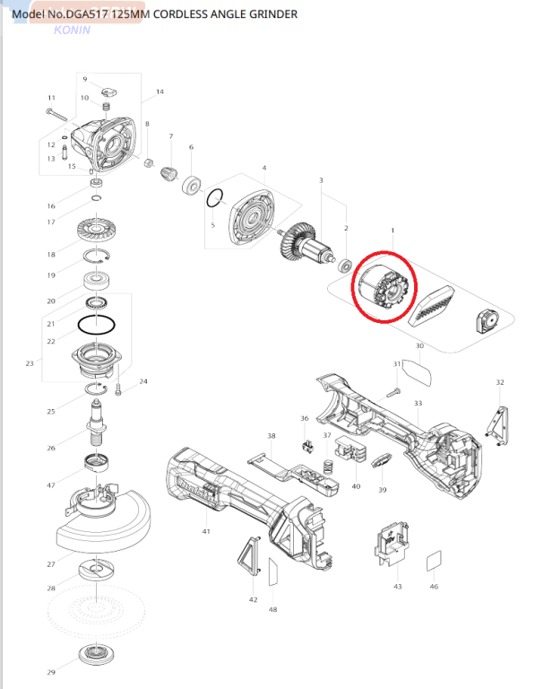 Makita stojan do szlifierki kątowej DGA517