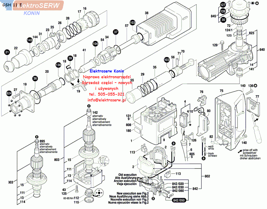 Bosch wirnik + mimośród do młota GSH11 E