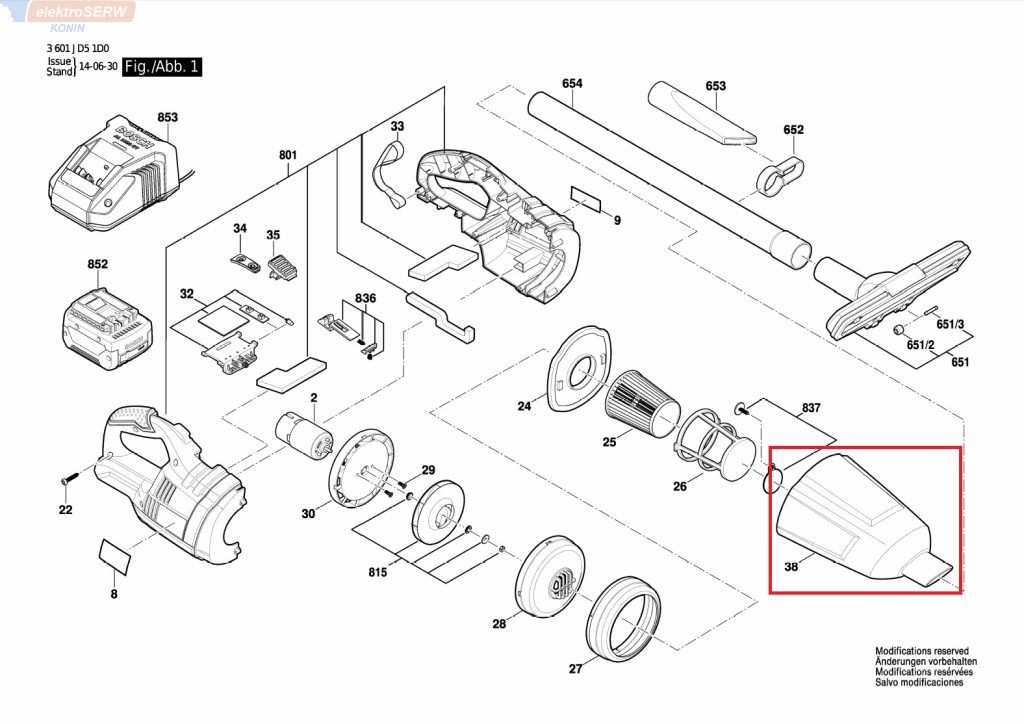 Bosch pojemnik na kurz do akumulatorowego odkurzacza GAS 14,4 V-LI