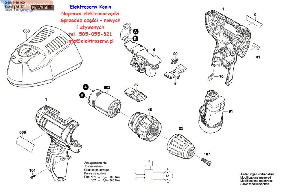 Bosch silnik do wkrętarki GSR 10,8 V-LI-2
