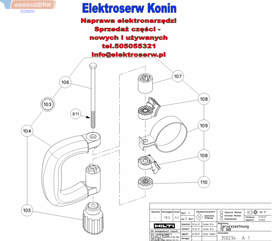 HILTI podkładka 33x42x1 do TE500 390979