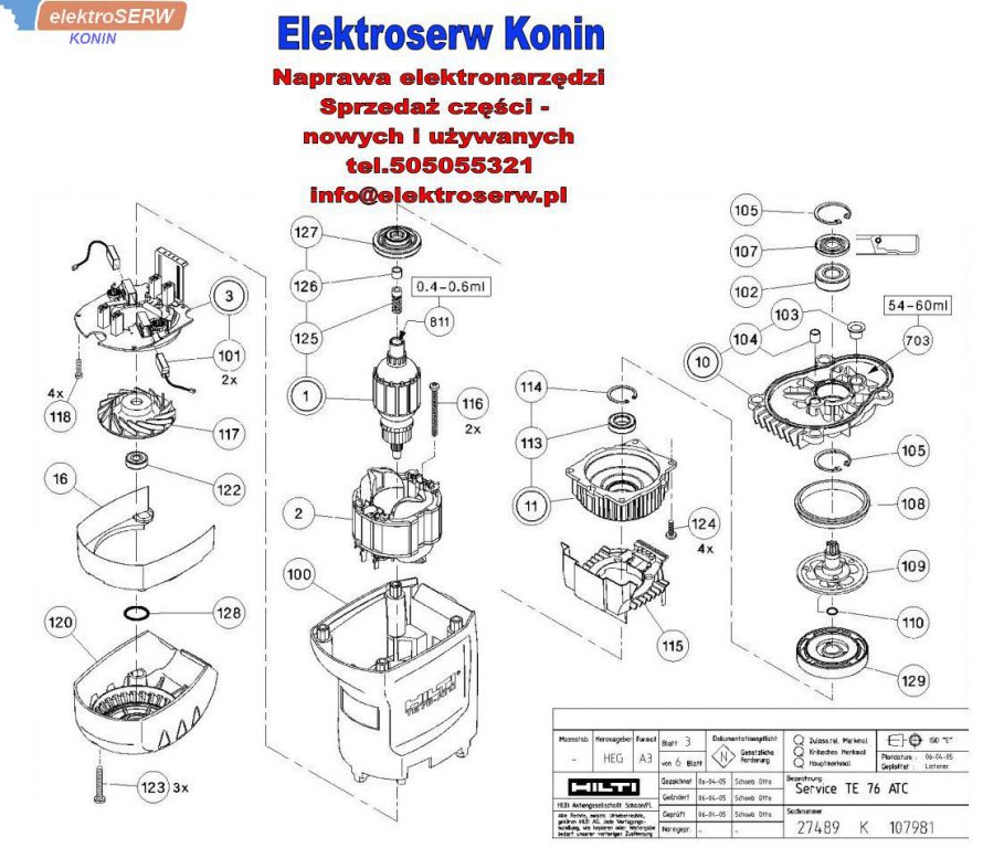 Hilti obudowa szczotek do TE 76-ATC 330015