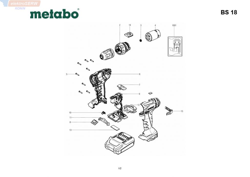 Metabo silnik do wkrętarki BS 18 317004430