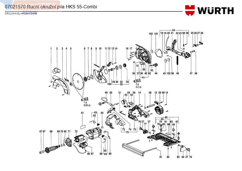 Wurth wirnik zębatka do pilarki HKS55