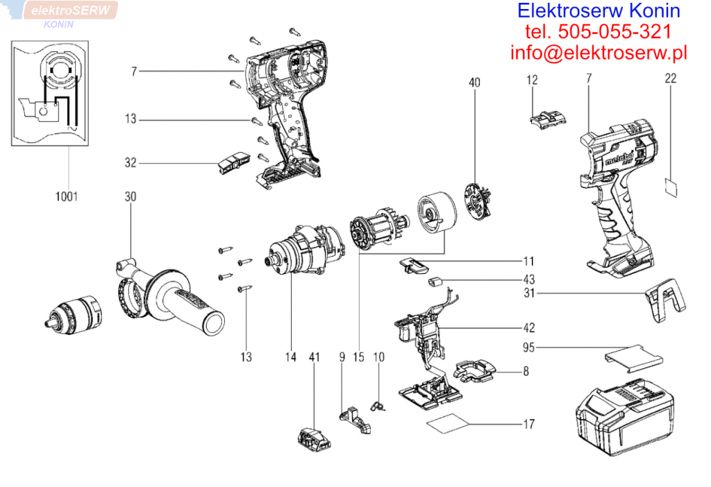 METABO SB 18 LTX QUICK AKUMULATOROWA WIERTARKA UDAROWA schemat