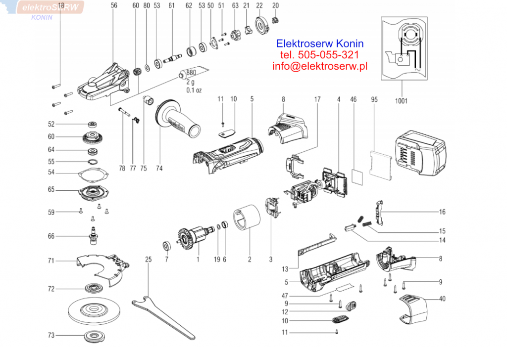METABO WF 18 LTX 125 QUICK AKUMULATOROWE SZLIFIERKI KĄTOWE Z PŁASKĄ GŁOWICĄ schemat
