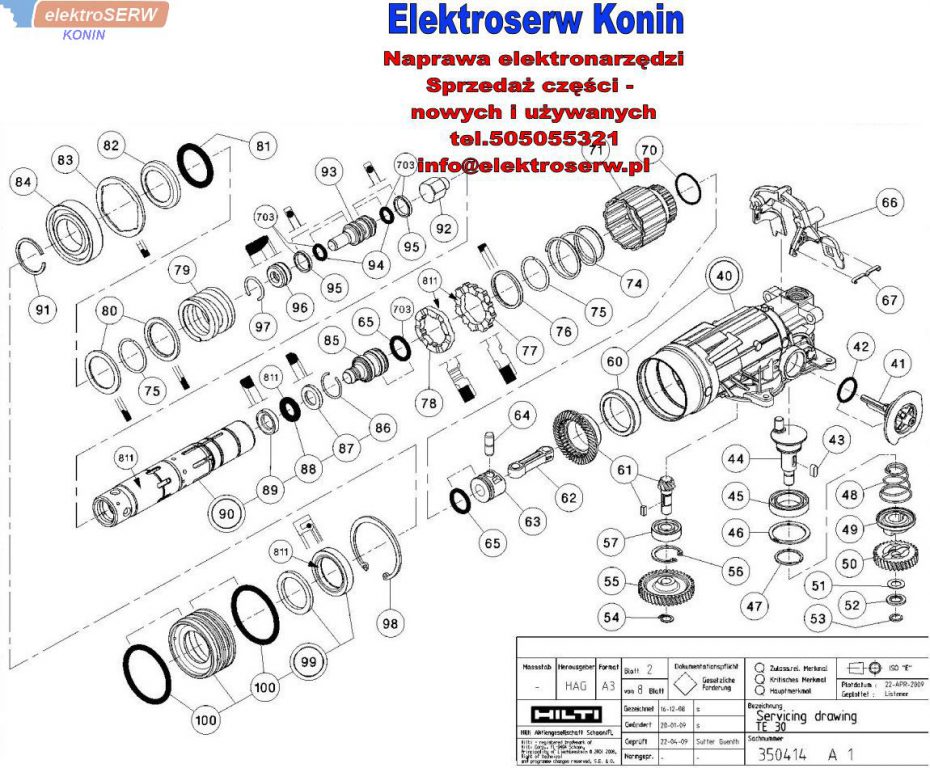 Hilti włącznik do wiertarki TE30