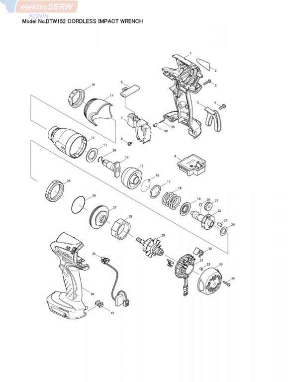 Makita obudowa do BTW152,DTW152 187472-7