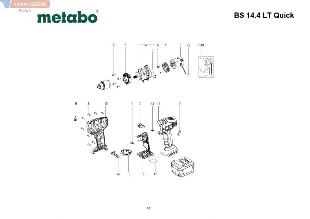METABO Obudowa BS 14.4 LT Quick 02107000 korpus