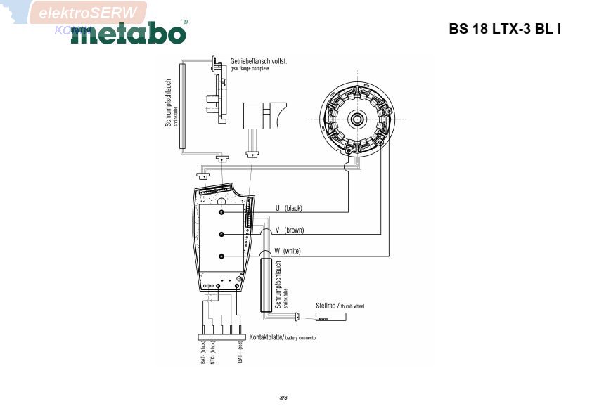 Metabo Moduł elektroniki BS 18 LTX-3 BL I 02354000 343085740