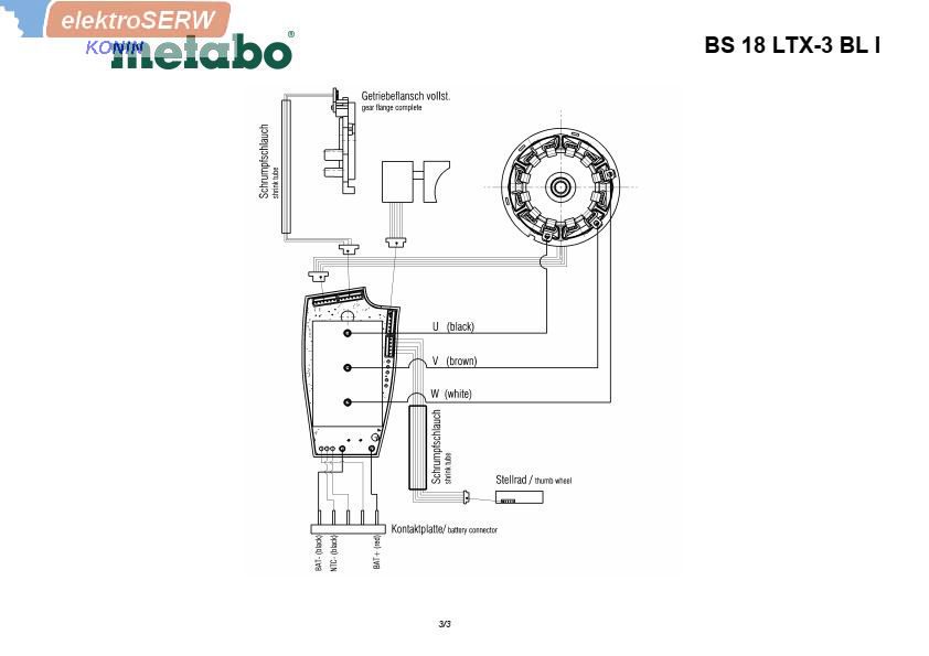 Metabo Obudowa wkrętarki BS 18 LTX-3 BL I 02354000 343438360