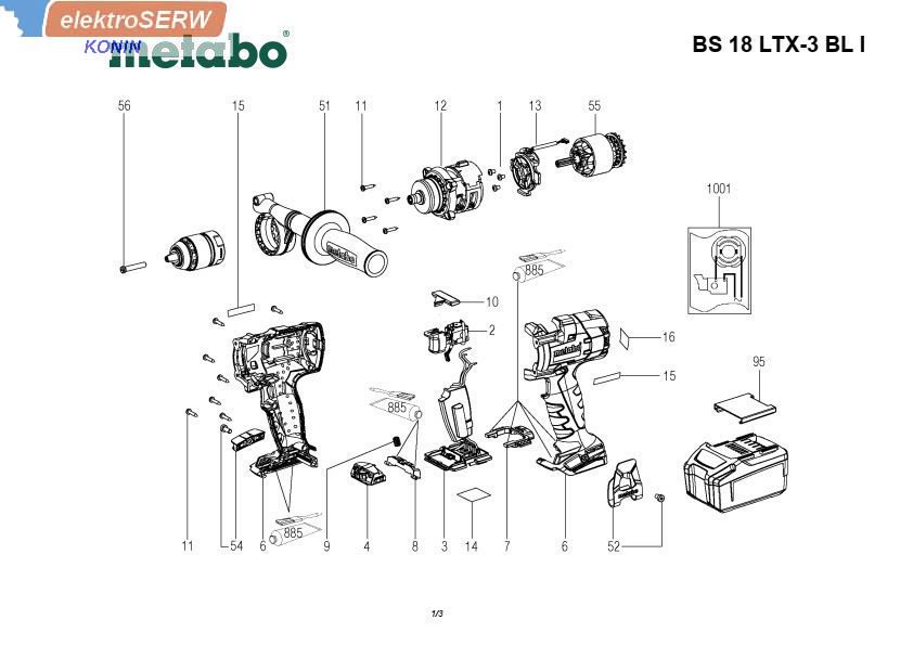 Metabo Przekładnia wkrętarki BS 18 LTX-3 BL I 02354000 316062160