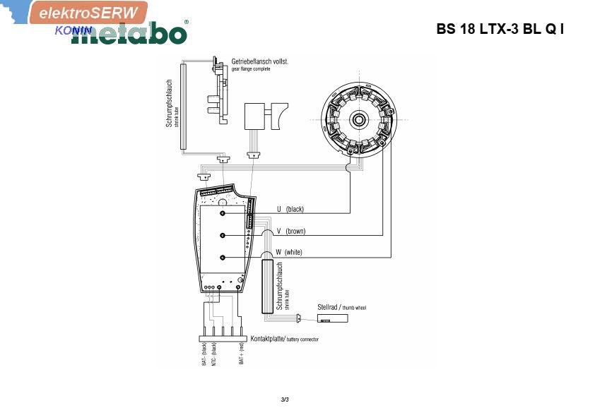 Metabo Kołnierz elektroniki wiertarki BS 18 LTX-3 BL Q I 02355000 316065130