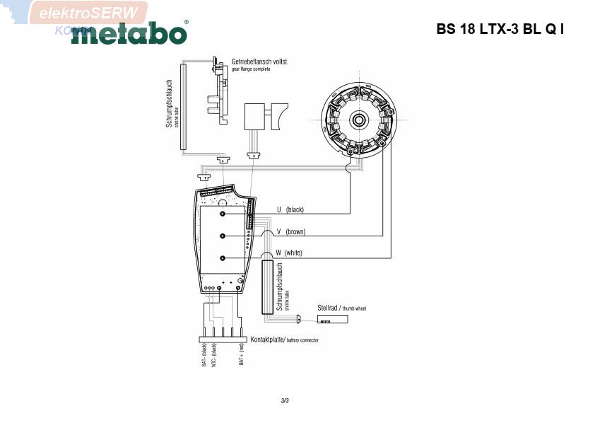 Metabo Silnik wiertarki BS 18 LTX-3 BL Q I 02355000 316066970