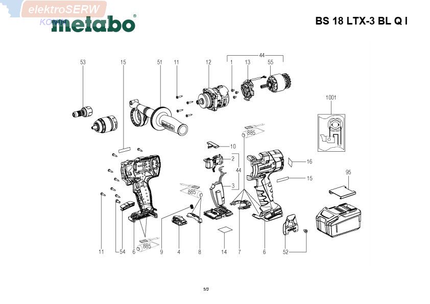 Metabo Silnik wiertarki BS 18 LTX-3 BL Q I 02355000 316066970